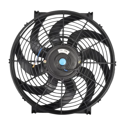 Miniatura 8 de Ventilador de radiador de refrigeración eléctrica delgado de 14 pulgadas, de empuje/tracción, universal de alto rendimiento, 12 V, 90 W, con kit