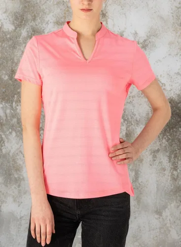 Miniatura 32 de Gopune Polo de golf con cuello en V para mujer, sin cuello, manga corta, ligera, de secado rápido, camisetas de tenis para correr