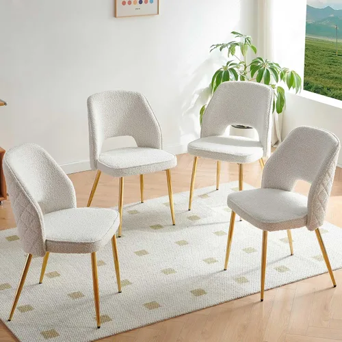 Miniatura 15 de Homedot Juego de 2 sillas de comedor, sillas de cocina modernas para el hogar, silla tapizada para sala de estar, silla lateral única con respaldo