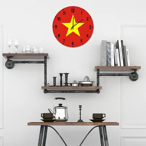 Miniatura 107 de Cheyan Reloj de pared con bandera de Canadá de 12 pulgadas, silencioso, sin tictac, de PVC, funciona con pilas, reloj redondo decorativo, regalo