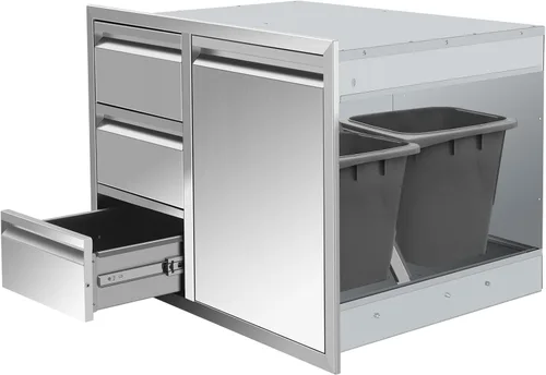 Miniatura 21 de Cajones de cocina para exteriores de 18 pulgadas de ancho x 24 pulgadas de alto x 23 pulgadas de profundidad, cajones de barbacoa de acceso