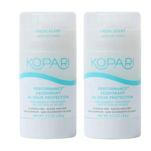Kopari Performance Plus - Desodorante sin aluminio, desodorante deportivo para protección contra olores las 24 horas, no tóxico y limpio, sin