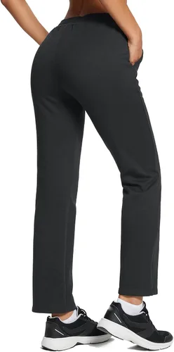 Miniatura 2 de BALEAF - Pantalones elásticos de viaje con bolsillos con cremallera, pantalones de golf y atléticos de cintura alta con FPU50+ para trabajo y uso