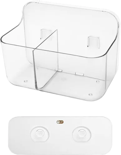 Miniatura 8 de Diesisa Organizador de Pared de 2 Piezas de Acrílico, Organizador Adhesivo Transparente para Puerta de Gabinete, Estantes de Baño para Pared, Sin