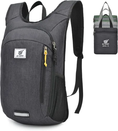 Miniatura 21 de SKYSPER Mochila pequeña de senderismo de 10L/15L/20L Mochila de viaje ligera para mujeres y hombres Verde