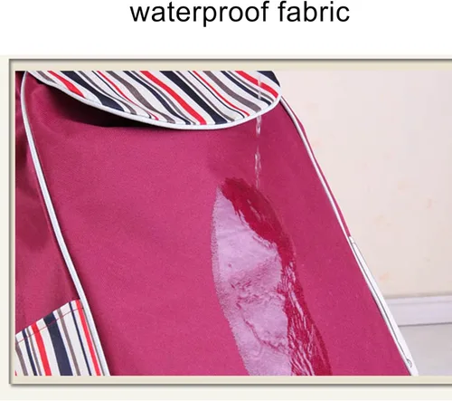 Miniatura 3 de THEGA Bolsa de repuesto plegable para carrito de compras de 35 litros, bolsa de almacenamiento impermeable de tela Oxford, bolsa de repuesto