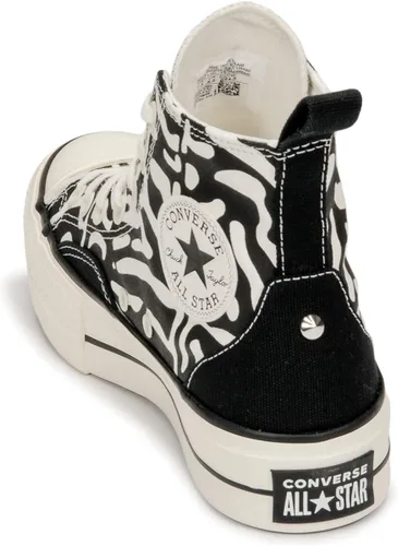 Miniatura 5 de Converse Chuck Taylor All Star - Tenis de plataforma alta unisex con plataforma alta color negrogarceta