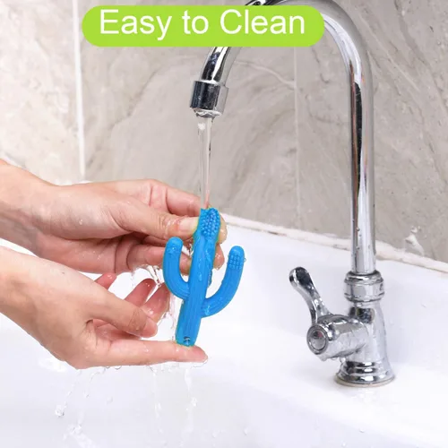 Miniatura 5 de Mordedor de cactus, juguetes de dentición para bebés, alivio del dolor, cepillo de dientes suave para bebés, niños pequeños, niños y niñas, orgánico