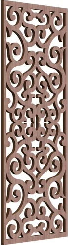 Miniatura 142 de Eveline - Paneles decorativos de pared de madera con calado, 13 3/8 pulgadas de ancho x 34 3/8 pulgadas de alto x 3/8 de alto, roble rojo rojo