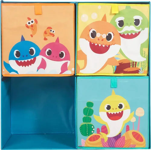 Miniatura 2 de Baby Shark - Cubby plegable de almacenamiento suave con 3 cubos plegables