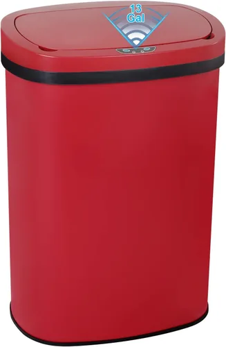 Miniatura 11 de Basurero de cocina Cubo de basura de acero inoxidable de 13 galones Cubo de basura sin contacto de 50 litros con tapa Cubo de basura