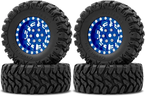 Miniatura 10 de OGRC 1.0 Plus (1.2 pulgadas) Beadlock Ruedas de 0.276 in de desplazamiento negativo llantas SS súper suaves pegajosas para TRX4M SCX24 FCX24 AX24