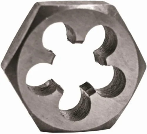Miniatura 4 de Century Drill & Tool, 98221, 1-14 NF, Troquel hexagonal, Roscas externas de corte de precisión, Acero de aleación de alto carbono
