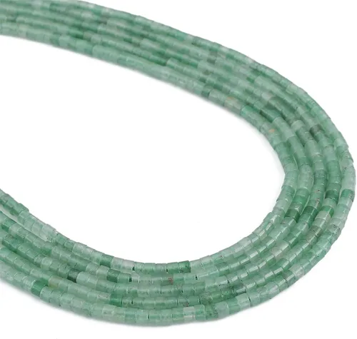 Miniatura 48 de BEADIA Cuentas Espaciadoras de Jade Amarillo Natural en Forma de Tapa, Cuentas Semipreciosas Sueltas para Hacer Joyas con Encuadernación, 4mmx2mm