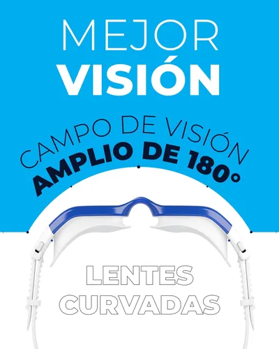 Miniatura 8 de AqtivAqua DX - Gafas de natación con visión amplia para adultos, hombres y mujeres, antiempañamiento y sin fugas Gafas negras + funda plateada
