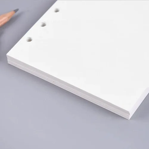 Miniatura 5 de Papel de repuesto A6 en blanco, 100 hojas/200 páginas, hojas sueltas para carpetas personales Filofax, 6 agujeros perforados, páginas blancas