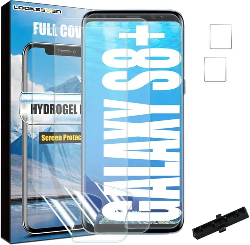 Miniatura 23 de LOOKSEVEN Paquete de 3 protectores de pantalla de película de hidrogel (no vidrio) + 2 paquetes de protectores de lente de cámara de vidrio templado