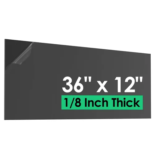 Miniatura 17 de Hoja de plástico ABS de 1/8 de pulgada de grosor - 12" x 12", tablero termoplástico rígido negro, superficie dual (texturizada y lisa) para señales