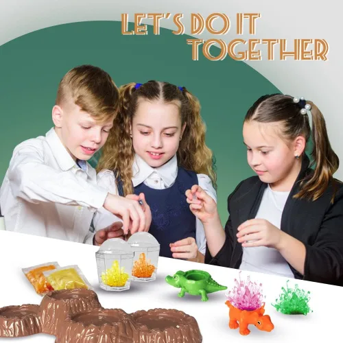 Miniatura 2 de Kit de cultivo de cristales para niños, kit experimental científico, juguetes STEM de descubrimiento para niños y niñas de 8 a 12 años, cultiva 4