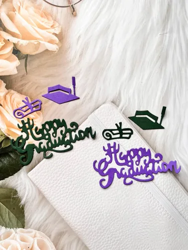 Miniatura 5 de Troqueles de metal de graduación feliz, troqueles de corte para hacer tarjetas, troqueles en relieve para álbumes de recortes, decoración