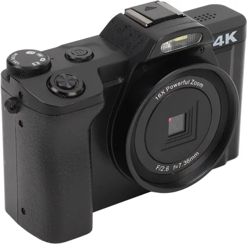 Miniatura 8 de Cámaras digitales, cámara 4K 60FPS, cámara de vlogging de 48MP 4K con zoom de 16X antivibración, pantalla táctil de 3.5 pulgadas, cámara pequeña