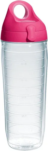 Miniatura 26 de Taza de viaje Tervis de doble pared transparente y colorida con tapa fabricada en Estados Unidos mantiene las bebidas frías y calientes, 24 onzas