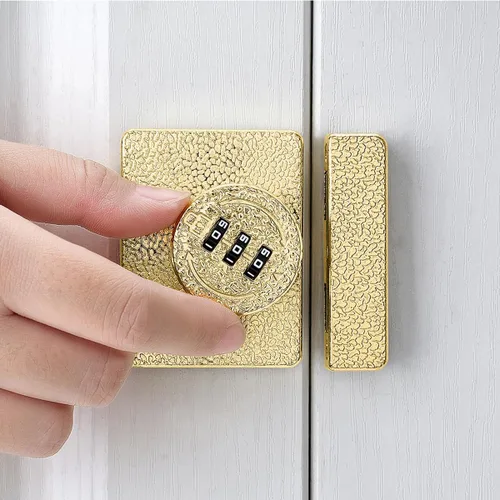 Miniatura 9 de INIRET Cerradura Negra para Gabinete, Contraseña de 3 Dígitos Sin Llave, Cerradura Anti-Forzadura Mecánica, Protege la Privacidad, para Cajones