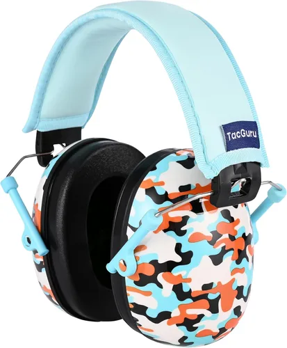 130 Edición Color Sólido, Orejeras de Protección Auditiva para Niños, Protección Auditiva para Niños, Talla Única para 3-16 Años Patrón camuflaje