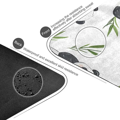Miniatura 4 de Pandas Hojas Yoga Mat Antideslizante Grueso Niños Eco Friendly Goma Entrenamiento Plegable Yoga Mat Mujeres Ejercicio