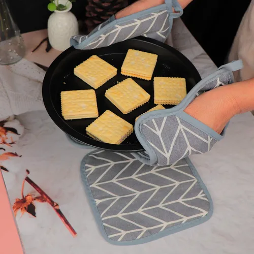 Miniatura 4 de Juego de 6 agarraderas resistentes al calor, juego de 6 soportes para ollas de cocina con 2 soportes para mango caliente, salvamanteles para cocinar