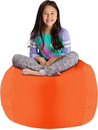 Miniatura 28 de Posh Stuffable - Sillón puff con almacenamiento para niños, contenedor de animales de peluche, organizador de juguetes de niños Lona rayas verde