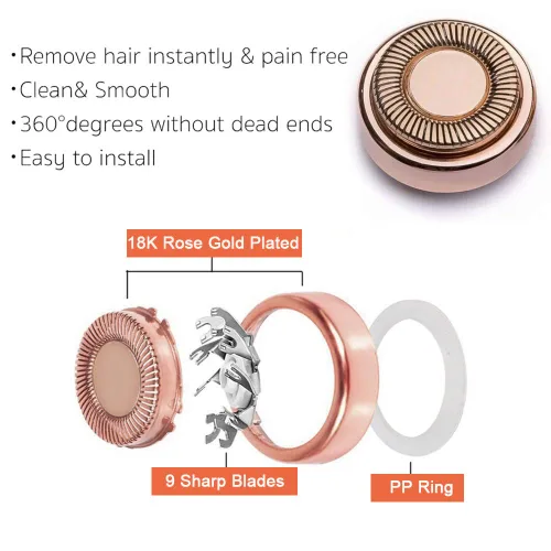 Miniatura 3 de Cabezales de repuesto para removedor de vello facial: compatible con Finishing Touch Flawless herramienta de depilación facial para mujeres, como se