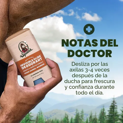 Miniatura 7 de Dr. Squatch Invisible Glide Natural Desodorante para hombre, deslizamiento suave, sin manchas, desodorante sin aluminio para hombres, seguro