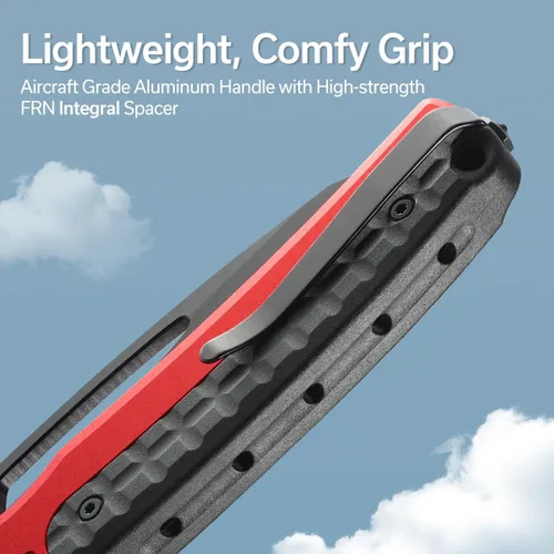 Miniatura 4 de CIVIVI Sentinel Strike - Cuchillo de bolsillo con rompecristales, cuchillo plegable utilitario para EDC al aire libre, hoja Tanto inversa de 3.7 Rojo