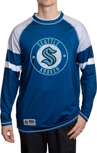 NHL - Camisa térmica de manga larga para hombre, forro polar, UPF50 seattle kraken