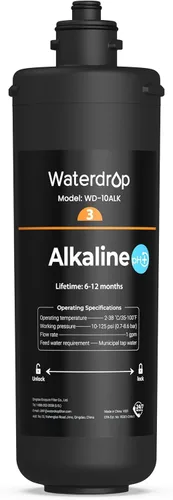 Miniatura 14 de Waterdrop WD-10PP - Filtro de agua para debajo del fregadero, repuesto para Waterdrop TSA y TSB y TSA-UF y TSB-ALK y TSB-CM y TSB-UF de 3 etapas