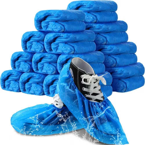 Miniatura 8 de Vabean 200 fundas desechables para zapatos, cubierta para botas, impermeables, antideslizantes, para interiores, alfombras, suelos y lugares de Azul