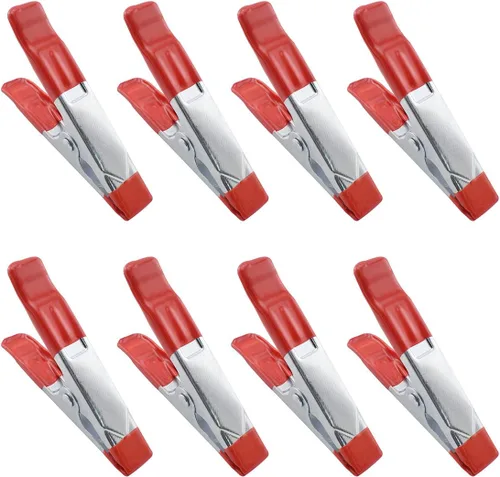 Miniatura 6 de 12 abrazaderas de resorte de metal de 2 pulgadas resistentes para carpintería y camping (apertura máxima de 0.8 pulgadas)