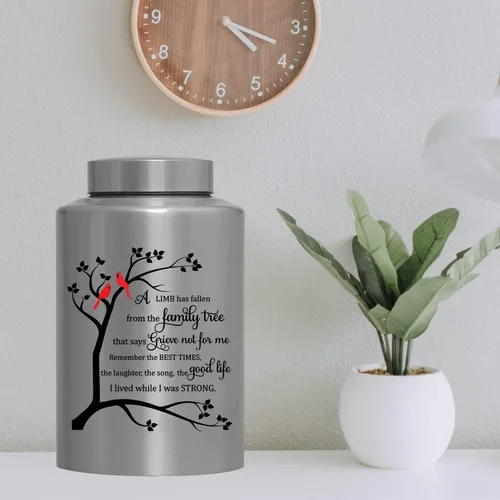 Miniatura 4 de Urnas de cremación para cenizas humanas, adultos, hombres y mujeres, urna decorativa grande, urna de pájaros cardenales, hasta 220 libras, urnas