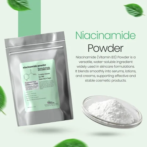 Miniatura 3 de Polvo puro de niacinamida para el cuidado de la piel (vitamina B3), suero de niacinamida, polvo de niacina (1 onza/0.99 oz) de grado cosmético