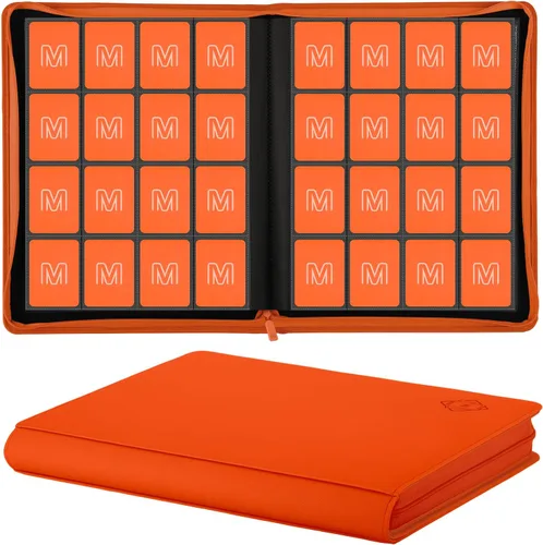 Miniatura 9 de Carpeta de Tarjetas Premium de 16 Bolsillos, Carpeta de Tarjetas de Intercambio Sostiene hasta 1000+ Tarjetas Álbum de Colección de Tarjetas 44 negro