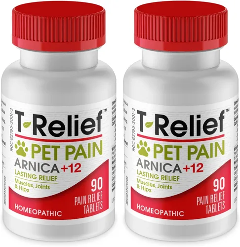 MediNatura T-Relief - Árnica para aliviar el dolor de mascotas + 12 potentes medicamentos naturales que ayudan a aliviar el dolor muscular,