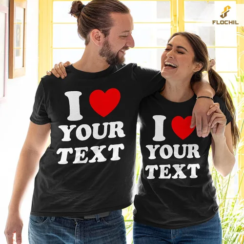 Miniatura 4 de Camisa personalizada con foto personalizada con texto en inglés "I Heart My Girl", regalo para ella, pareja, novia