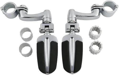 Miniatura 40 de TCT-MOTORPARTS Soportes de clavijas de pie de barra de carretera negro para Harley Touring 22/25/32/1.378 in