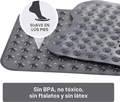 Miniatura 5 de YINENN - Alfombrillas de seguridad para bañera y ducha de 40x16 pulgadas, antideslizantes con ventosas para cabina de baño y piso de bañera, extra