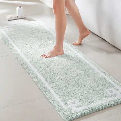 Miniatura 25 de Madison Park Evan Alfombra de Baño de Algodón con Mechones Lavable, Alfombras de Baño Sólidas de Lujo, 20" x 30", Gris