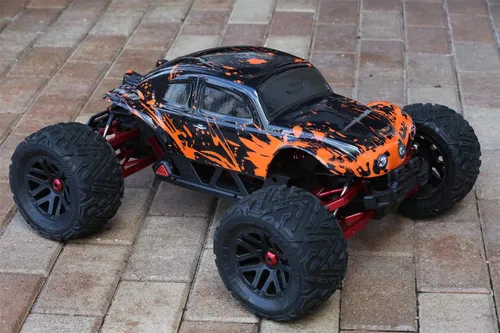 Miniatura 6 de SummitLink Reemplazo de cuerpo personalizado compatible con naranja fangoso sobre negro para automóvil o camión RC escala 1/10 1/8