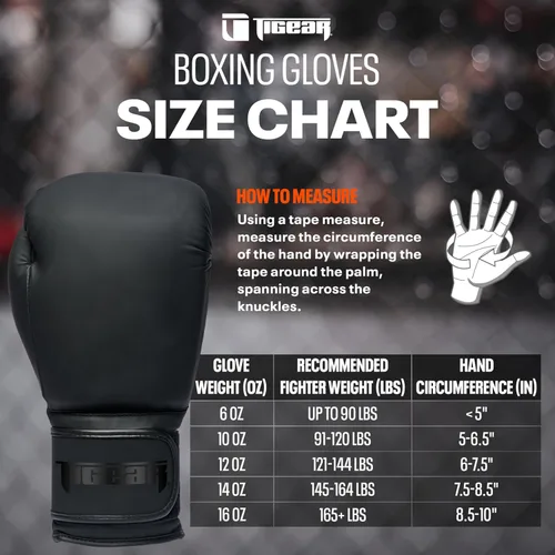 Miniatura 6 de Tigear Prime 2.0 Pro Boxing Gloves – Training Boxing Gloves Men, Women, Kids, Adult, Kids, Durable Engineered Leather Gloves for Muay Thai, MMA