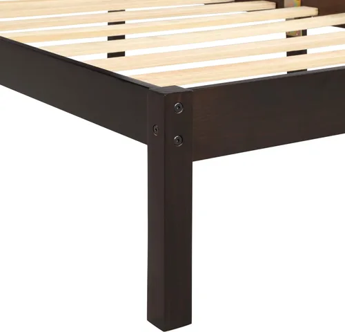Miniatura 7 de Merax Cama de plataforma de tamaño individual con cabecero, marco de cama de madera con soporte de listones, no necesita somier, cama de plataforma