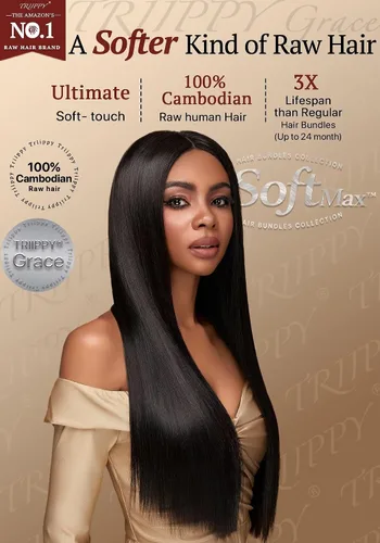 Miniatura 4 de TRIIPPY Paquetes de Cabello Humano Lacio, 100% Cabello Camboyano Crudo Tejido para Coser 3 Paquetes, Triple la Vida Útil Sobre el Paquete de Cabello